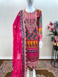Load image into Gallery viewer, Pink Designer Party Wear Look Trending Printed Top, Dupatta &amp; Dhoti Set Clothsvilla