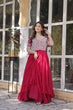 Load image into Gallery viewer, Pink Designer Star Georgette Kurti with Lehenga Set Embroidered Beads &amp; Sequins Work Elegant Ethnic Wear ClothsVilla