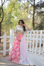 Load image into Gallery viewer, Pink Digital Printed Georgette Lehenga Choli ClothsVilla