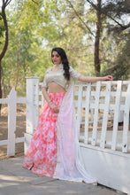 Load image into Gallery viewer, Pink Digital Printed Georgette Lehenga Choli ClothsVilla