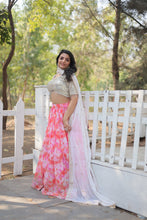 Load image into Gallery viewer, Pink Digital Printed Georgette Lehenga Choli ClothsVilla