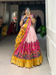 Load image into Gallery viewer, Pink Dola Silk Lehenga Choli with Kalamkari Print &amp; Weaving Border ClothsVilla