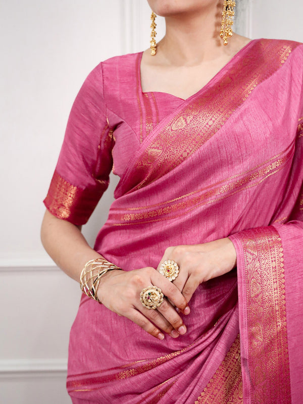 Pink Dola Silk Saree ClothsVilla