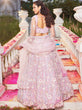 Load image into Gallery viewer, Pink Double Sequin Embroidered Net Lehenga Choli Dupatta Set with Mirror &amp; Thread Work ClothsVilla