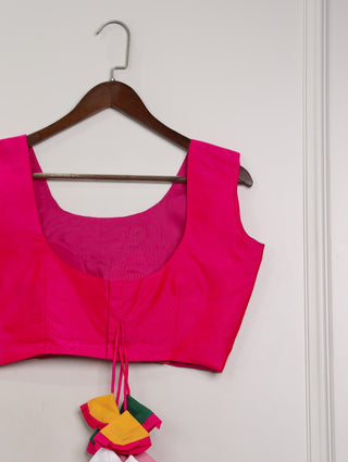 Pink Effortless Elegance Banglori Blouse ClothsVilla