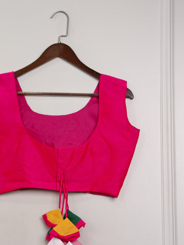 Pink Effortless Elegance Banglori Blouse ClothsVilla