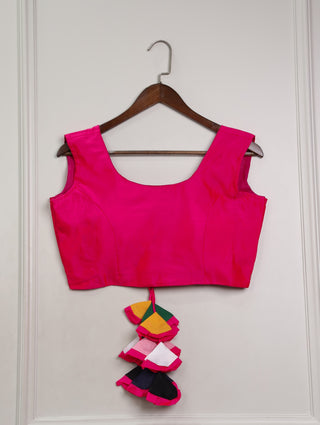Pink Effortless Elegance Banglori Blouse ClothsVilla