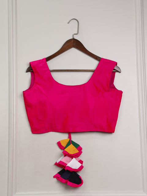 Pink Effortless Elegance Banglori Blouse ClothsVilla Main image