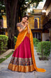 Load image into Gallery viewer, Pink Elegant Aastha Silk Printed Lehenga Choli Set with Zari Weaving and Georgette Dupatta – Stitched Ensemble ClothsVilla