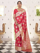 Load image into Gallery viewer, Pink Elegant Banarasi Satin Saree with Unstitched Blouse Piece ClothsVilla
