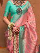 Load image into Gallery viewer, Pink Elegant Banarasi Silk Blend Saree with Unstitched Blouse ClothsVilla