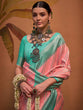 Load image into Gallery viewer, Pink Elegant Banarasi Silk Blend Saree with Unstitched Blouse ClothsVilla