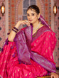 Load image into Gallery viewer, Pink Elegant Banarasi Tissue Silk Saree with Zari Woven Design ClothsVilla
