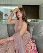 Load image into Gallery viewer, Pink Elegant Butterfly Net Designer Gown Set ClothsVilla