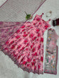 Load image into Gallery viewer, Pink Elegant Butterfly Net Designer Gown Set ClothsVilla
