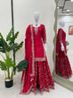 Load image into Gallery viewer, Pink Elegant Chinon Silk Embroidered Plazo Set with Dupatta ClothsVilla