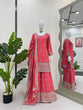 Load image into Gallery viewer, Pink Elegant Chinon Silk Ensemble – Top, Plazo &amp; Dupatta ClothsVilla