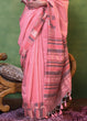 Load image into Gallery viewer, Pink Elegant Cotton Silk Blended Saree – Graceful &amp; Lustrous Drape ClothsVilla