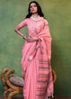 Load image into Gallery viewer, Pink Elegant Cotton Silk Blended Saree – Graceful &amp; Lustrous Drape ClothsVilla