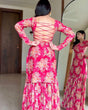 Load image into Gallery viewer, Pink Elegant Digital Printed Georgette Sharara Set with Butti Work Dupatta – Modern Ethnic Wear ClothsVilla