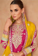 Load image into Gallery viewer, Pink Elegant Embroidered Chinon Suit Set with Dupatta ClothsVilla