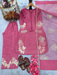 Load image into Gallery viewer, Pink Elegant Embroidered Crepe Palazzo Set with Dupatta ClothsVilla