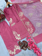 Load image into Gallery viewer, Pink Elegant Embroidered Crepe Palazzo Set with Dupatta ClothsVilla