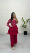 Load image into Gallery viewer, Pink Elegant Embroidered Georgette Top &amp; Palazzo Set – Chic &amp; Classy! ClothsVilla