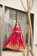 Load image into Gallery viewer, Pink Elegant Embroidered Star Georgette Gown with Dupatta – Full Sleeve, Pan Neck, Zari &amp; Sequin Work Clothsvilla