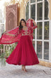 Load image into Gallery viewer, Pink Elegant Faux Blooming Embroidered Gown with Sequins &amp; Zari Work ClothsVilla