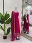 Pink Elegant Faux Georgette Embroidered Gown with Dupatta ClothsVilla