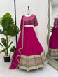 Load image into Gallery viewer, Pink Elegant Faux Georgette Semi-Stitched Lehenga Choli with Sequin Embroidery &amp; Dupatta Clothsvilla