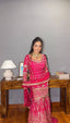 Pink Elegant Faux Georgette Sharara Set with Butterfly Net Dupatta Clothsvilla