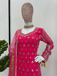 Load image into Gallery viewer, Pink Elegant Faux Georgette Sharara Set with Butterfly Net Dupatta Clothsvilla