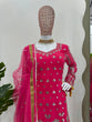 Load image into Gallery viewer, Pink Elegant Faux Georgette Sharara Set with Butterfly Net Dupatta Clothsvilla