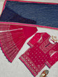 Load image into Gallery viewer, Pink Elegant Faux Georgette Sharara Set with Dupatta ClothsVilla
