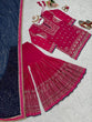 Load image into Gallery viewer, Pink Elegant Faux Georgette Sharara Set with Dupatta ClothsVilla