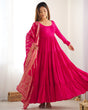 Load image into Gallery viewer, Pink Elegant Festive Pure Romansilk Chanderi Anarkali Suit with Banarasi Dupatta