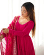 Load image into Gallery viewer, Pink Elegant Festive Pure Romansilk Chanderi Anarkali Suit with Banarasi Dupatta