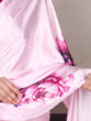 Load image into Gallery viewer, Pink Elegant Floral Printed Satin Silk Saree with Mono Benglory Blouse Piece ClothsVilla