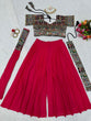 Load image into Gallery viewer, Pink Elegant Fox Georgette Plazo Set with Sequin Choli &amp; Dupatta Waist-Belt Style ClothsVilla