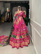 Load image into Gallery viewer, Pink Elegant Gaji Silk Lehenga Set with Digital Print and Tassels – Perfect for Every Occasion