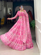 Load image into Gallery viewer, Pink Elegant Georgette Lehenga Set with Printed Design &amp; Lace Touch-Up