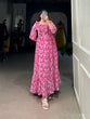 Load image into Gallery viewer, Pink Elegant Georgette Printed Frock – Stitched &amp; Comfortable ClothsVilla