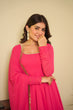 Load image into Gallery viewer, Pink Elegant Georgette Printed Suit Set with Tassel Dupatta – Flowy &amp; Chic Clothsvilla