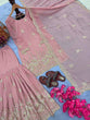 Load image into Gallery viewer, Pink Elegant Heavy Faux Georgette Sharara Palazzo Set with Dupatta – 5mm Sequin &amp; Rivet Moti Embroidery ClothsVilla