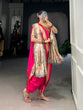 Load image into Gallery viewer, Pink Elegant Jacquard Silk Paithani Zari Weaving Saree with Dupatta ClothsVilla