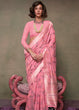 Load image into Gallery viewer, Pink Elegant Jamdani Modal Cotton Silk Saree – Timeless Weave with Intricate Motifs ClothsVilla