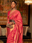 Pink Elegant Kanjivaram Kanchipuram Silk Saree Traditional Grace Clothsvilla