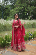 Load image into Gallery viewer, Pink Elegant Lehenga Choli in Rangoli Silk with Sequins Embroidery ClothsVilla